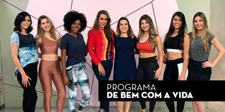 Líquido desfila sua coleção fitness no programa “De bem com a vida”