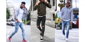 look masculino com moletom e jeans