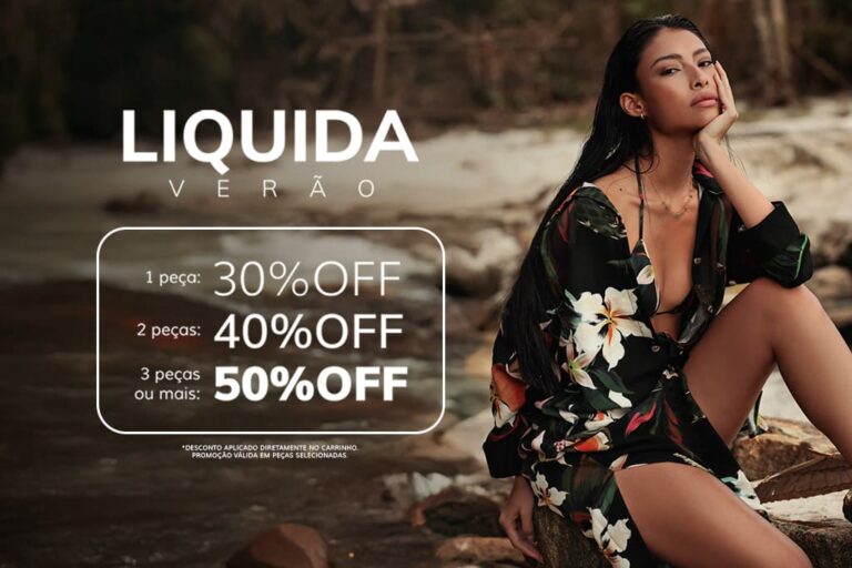 Promoção Progressiva em Moda Praia: Ganhe até 50% OFF na Líquido